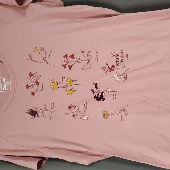 THE NORTH FACE XL PINK SS TEE SHIRT FLORAL DESIGN - Picture 2 of 4